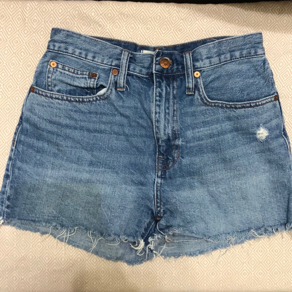 Madewell High Rise Dad Jean Shorts size 25